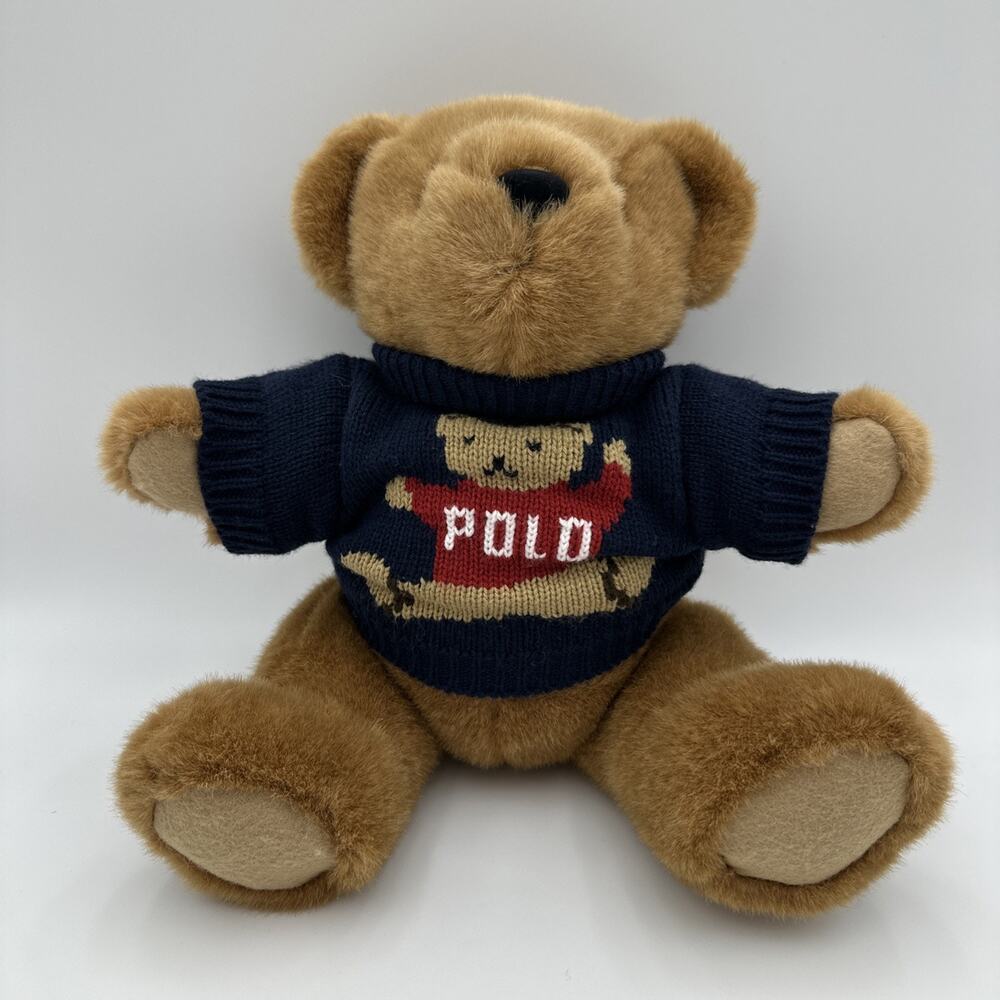 Vintage 1997 Polo Ralph Lauren Teddy Bear Sweater Plush Collectible Bear